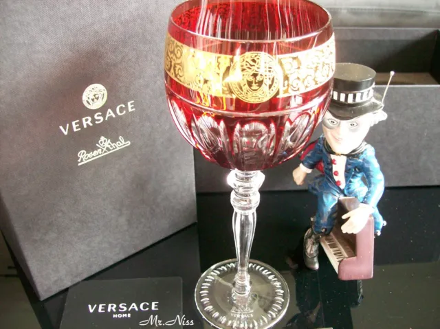 Rosenthal VERSACE Prestige Gala Red-Medusa 1 x Rotweinglas 0,29 l. *NEU&OVP*