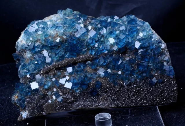 New Find Transparent Blue Cube Fluorite CRYSTAL CLUSTER Mineral Specimen 850g