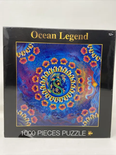 Ocean Legend Education Learning Game 1000PCS Jigsaw Puzzles Round Shape