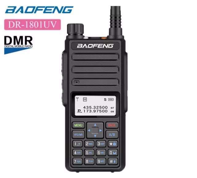 Radio Digital BAOFENG DR-1801UV DMR Doble Banda Ham Walkie Talkies DM-1801 Actualizado
