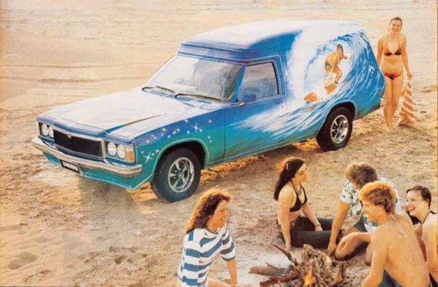 Holden HX Sandman Surfer Panel Van Large Promotional Vinyl Man Cave  Poster V8