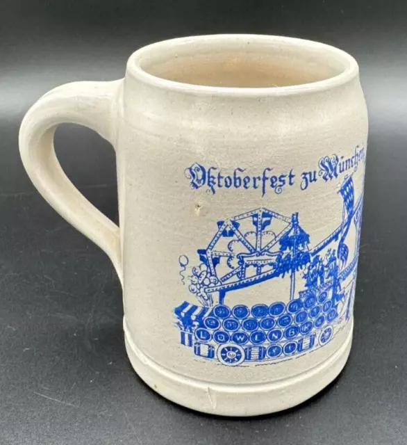 Schöner Bierkrug Steinzeug Ku F Höh - Oktoberfest zu München - Löwenbräu - 0,5 L 3