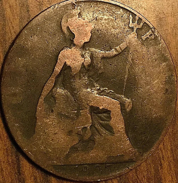 1907 Uk Gb Great Britain One Penny