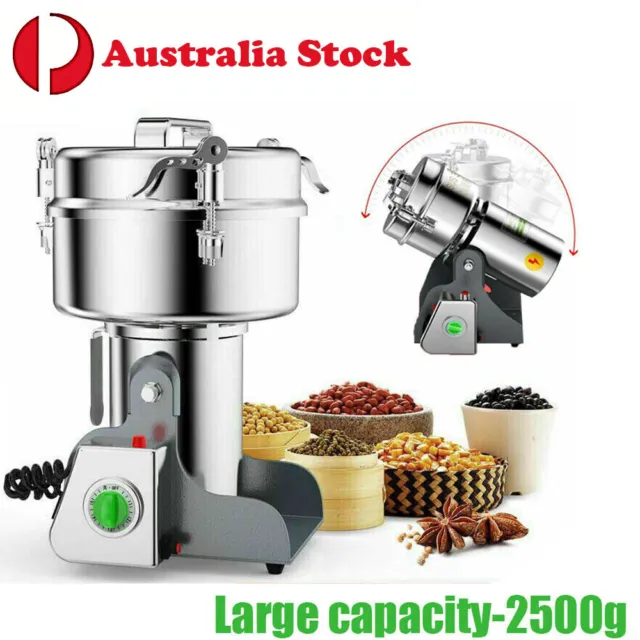 New 2500g Electric Grain Grinder Powder Mill Crusher Commercial Grinding Machine