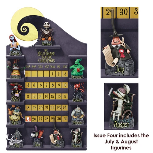 DISNEY NIGHTMARE BEFORE Christmas Perpetual Calendar Figurines Set 2