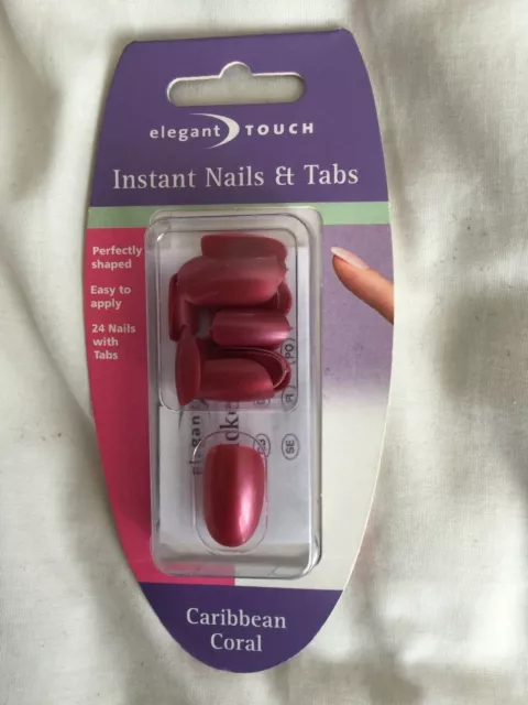 elegant touch false nails caribbean coral INSTANT NAILS AND TABS