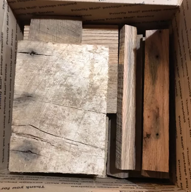 Vintage Barnwood Scraps Weathered Oak or Poplar Rough Sewn Saw Marks Barn Wood