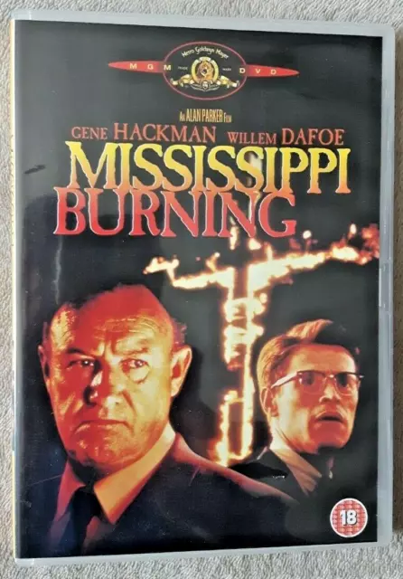 MISSISSIPPI BURNING (1988) Gene Hackman. Willem Dafoe film. uk region 2 DVD