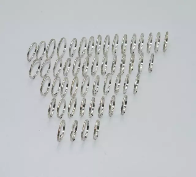 Wholesale 51Pc 925 Solid Sterling Silver Plain Ring Lot Y902