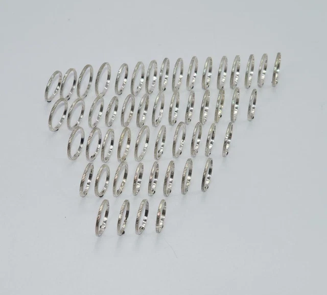 Wholesale 51Pc 925 Solid Sterling Silver Plain Ring Lot Y902