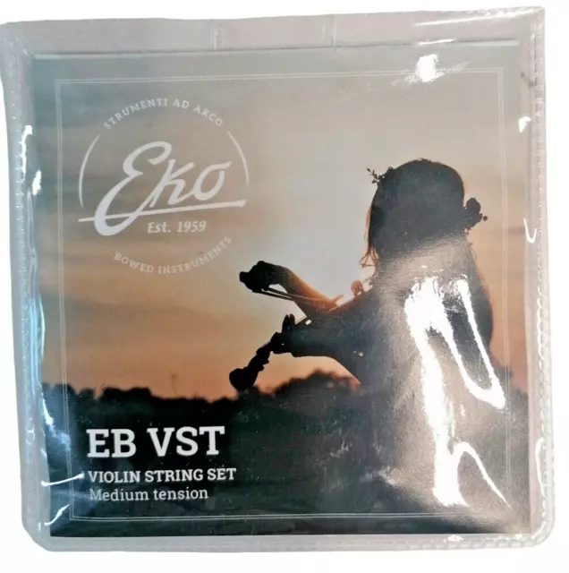 Eko Bowed EB VST Violin Strings Set 4 Corde per Violino Scala 4/4 Acciao Media