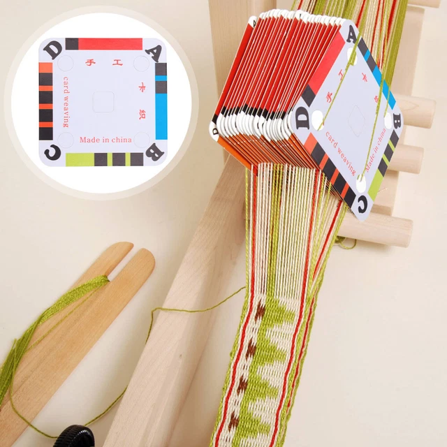 100 PCS HAND-KNIT Shuttle Piece Paper Jam Heddle Loom Weaving Cards £9. ...