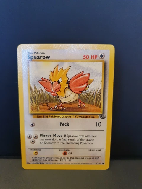 Spearow Jungle EX 62/64 Pokemon Card.