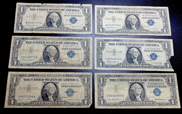LOT 1957 Silver Certificate $1 Blue Seal US Paper Money Collection! FREE SHIP!