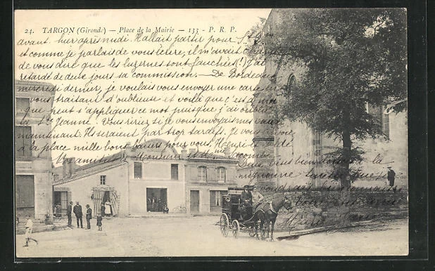 CPA Targon, Place de la Mairie