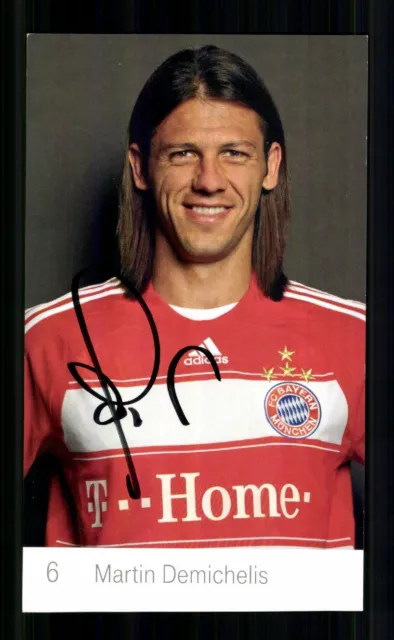 Martin Demichelis Autogrammkarte Bayern München 2008-09 Original Signiert+2