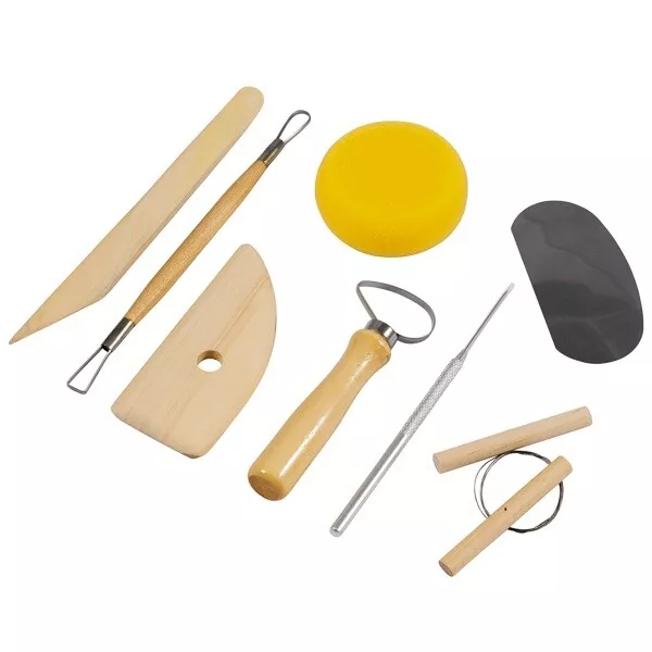 8 Piece Clay Sculpting Pottery Tools Art Projects Carving Kit Sets Sponge Knife