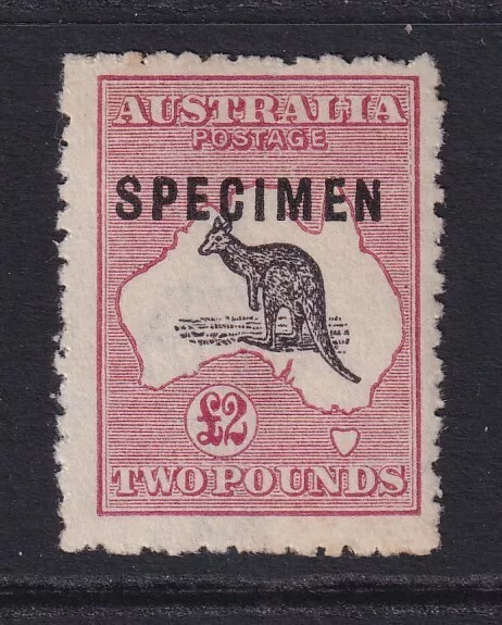 AUSTRALIA Kangaroo.... 1915-24 3rd wmk.  £2  SPECIMEN  muh