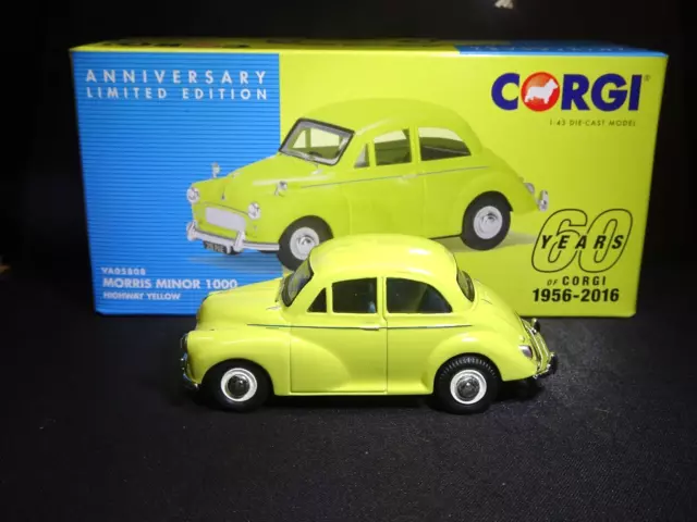 Wow Sehr Selten 1/43 Corgi Avantguards Morris Minor 1000 Highway Gelb Neu In Verpackung