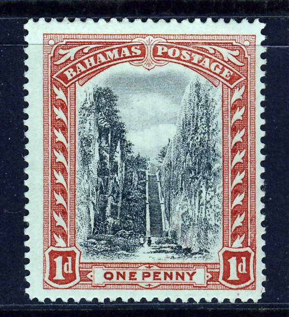 BAHAMAS 1901 1d. Queen's Staircase Black & Red Perf.14 Wmk Crown CC SG 58 MINT