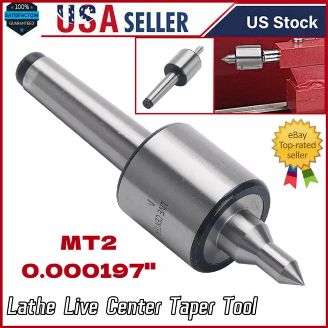 MT2 Live Center For Morse Taper Precision 0.000197'' CNC Long Spindle Lathe Tool