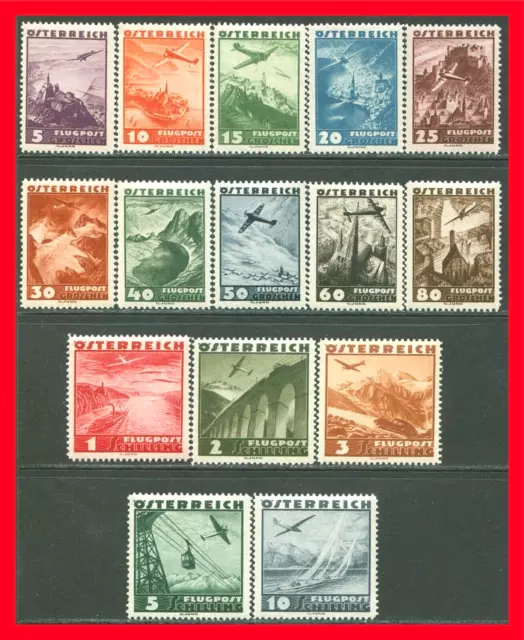 Austria Air Post Stamps Scott C32-C46, MNH Complete Set!! A70