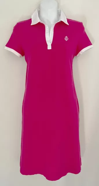 LAUREN RALPH LAUREN ACTIVE Women Shirt Dress PS Pink Short Sleeve Collared