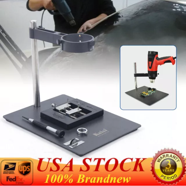 Fits Heat Gun Clamp Fixture Bracket Steel Holder Stand Soldering Repair Platform