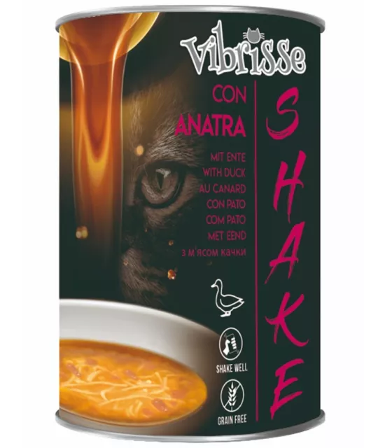 Vibrisse Shake au canard 12 boîtes de 135 g chacune Vibrisse