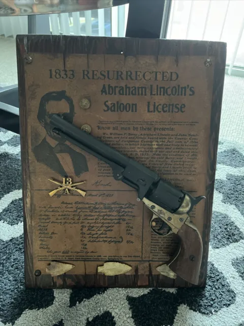 1833 Resurrected Abraham Lincoln’s Saloon License With BKA 218 Movie Prop