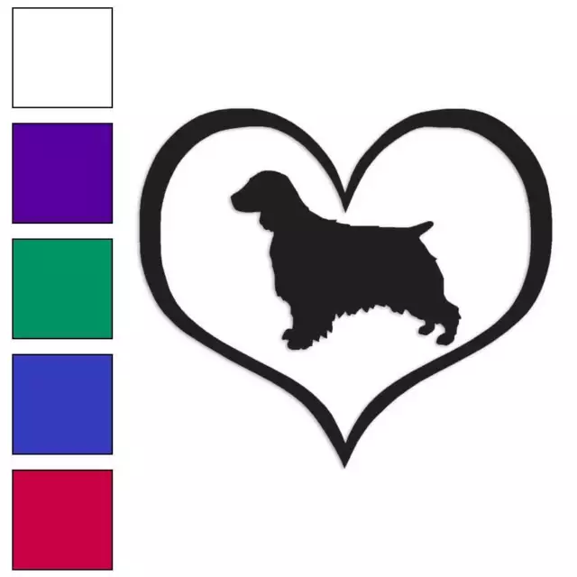 Heart Welsh Springer Spaniel, Vinyl Decal Sticker, Multiple Colors & Sizes #1528