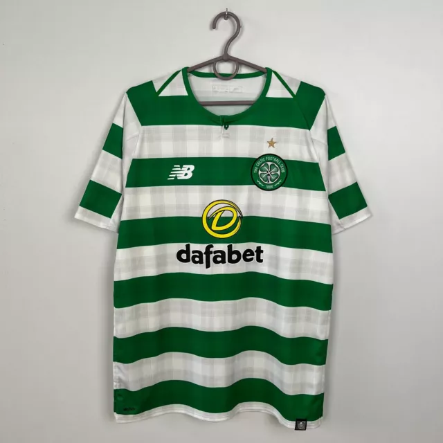 Celtic 2018 2019 Home Football Shirt Mens New Balance Jersey Size M