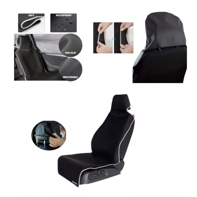 Autositzbezug Universal wasserdichter schwarzer Sitzschutz Pack von 2