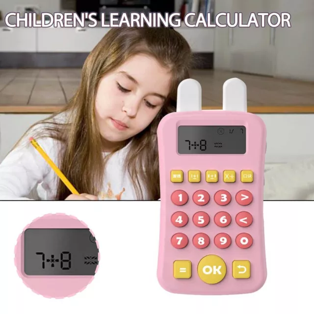 Mute USB Rechargeable Electronic Math Games Calculator Toy for Kids Gift ~a 2