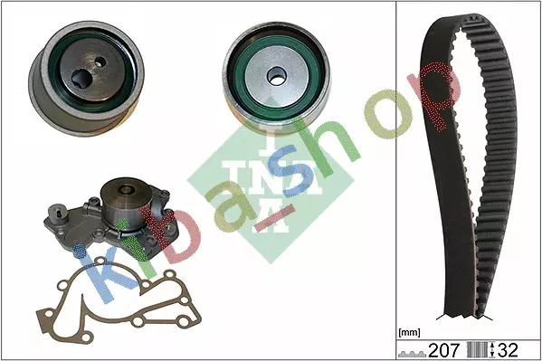 Timing Set Belt + Pulley + Water Pump Fits For Hyundai Coupe Ii Santa Fé I