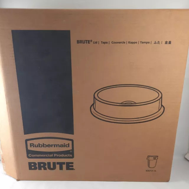 4 Pack Rubbermaid Brute Commercial Round Funnel Top Trash Can Lid Receptacle