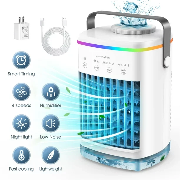 PORTABLE AIR CONDITIONER Fan, Evaporative Air Cooler Fan with 4 Wind