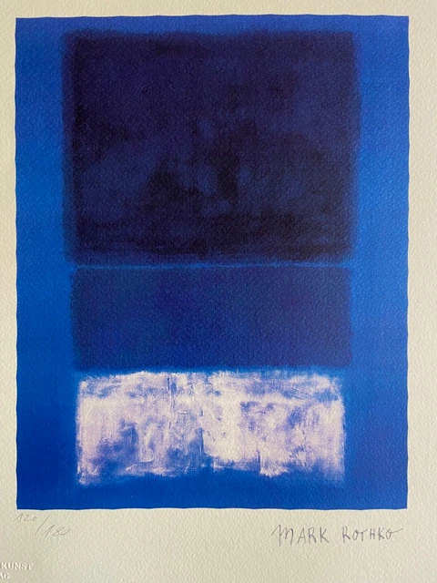 Lithographie Mark Rothko - Signée, Numérotée, Avec COA Et Timbre (association Sam Francis) - Art Moderne