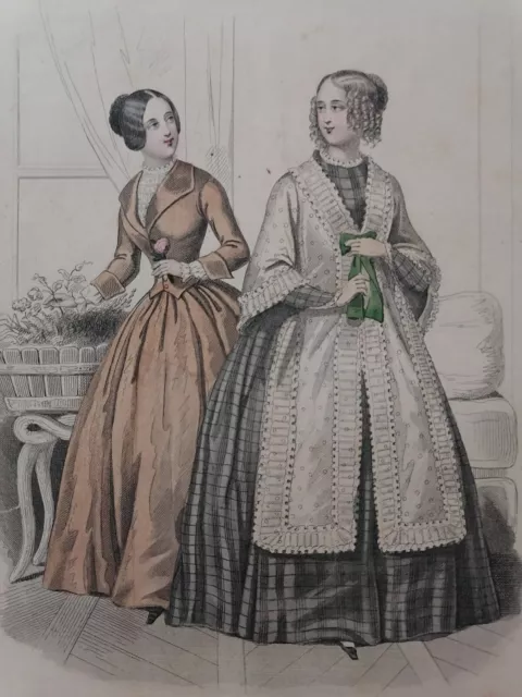 Gravure de mode Journal des demoiselles fin 1830