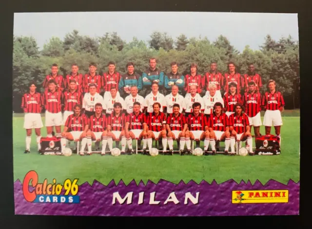 1995-96 Panini Calcio Cards 96 # 18 AC Milan Team photo card