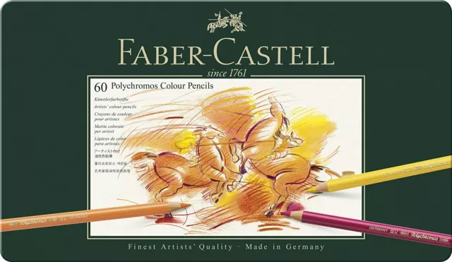 Faber-Castell Polychromos Colour Pencils Set Tin Of 60