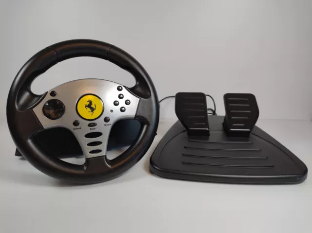 Playstation Racing Thrustmaster Ferrari Steering Wheel And Foot Pedals