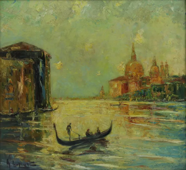 Georges Goffart (1891-1974) Ölgemälde VENISE Santa Maria della Salute - ca. 1948