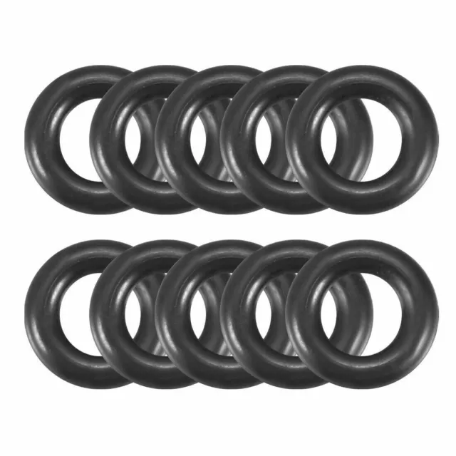 10Pcs7mm x1.9mm Rubber O-rings NBR Heat Resistant Sealing Ring Grommets Black✦KD