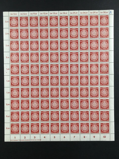 DDR DIENST A 38 DV 49142 OR GEZÄHNT !! BOGEN UNGEFALTET ** s1141