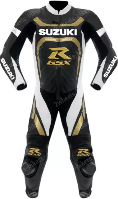 SUZUKI GSXR Da corsa Tuta in Pelle da Moto Moto in Pelle Giubbotto Pantaloni 52