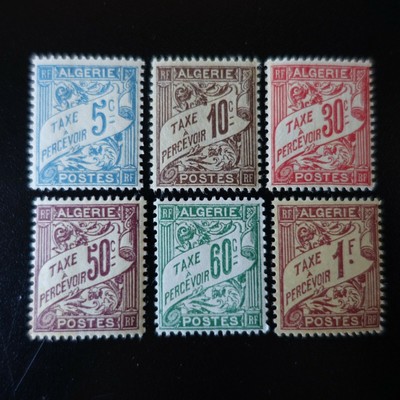 QUELQUES ROUSSEURS FRANCE COLONIE ALGÉRIE TIMBRE TAXE N°27 NEUF ** MNH 