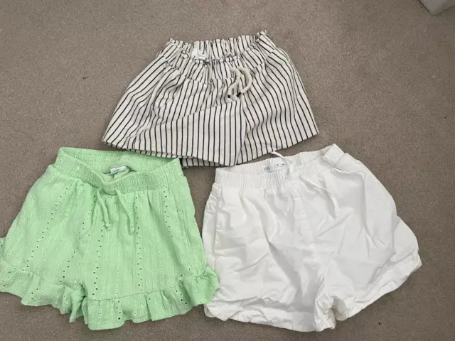 3 x Zara Kids Girls Srping Summer beach Running Shorts Age 8 - 10 Years