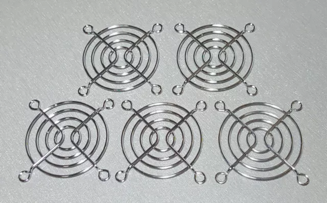 1/2/5Pcs 60mm Square Metal Fan Finger Guard Grill 6cm 4 Rings Qualtek