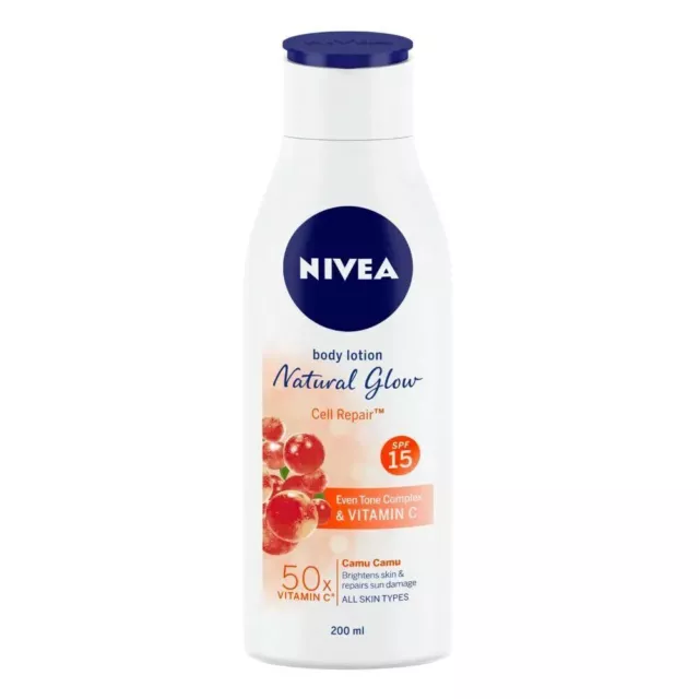 Nivea Body Lotion Éclat Naturel, Réparation Cellulaire, Spf 15 & 50x...